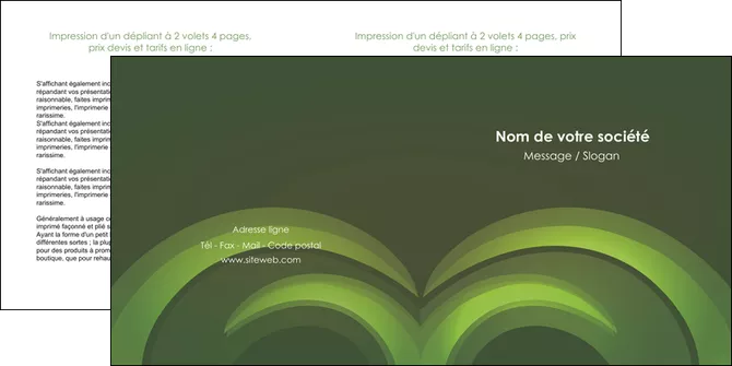 cree depliant 2 volets  4 pages  espaces verts texture contexture abstrait MIFLU85458