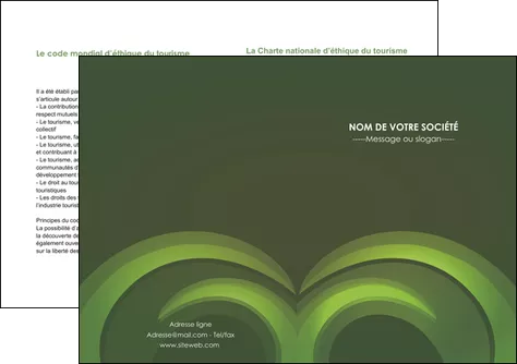 modele depliant 2 volets  4 pages  espaces verts texture contexture abstrait MLIGLU85468