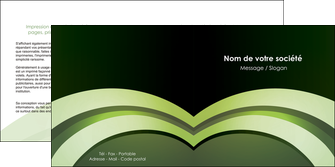 cree depliant 2 volets  4 pages  web design vert vert fonce texture MIF85734