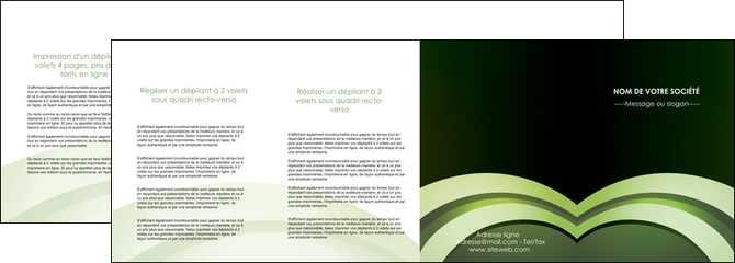 modele en ligne depliant 4 volets  8 pages  web design vert vert fonce texture MIF85766