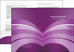 impression depliant 2 volets  4 pages  web design abstrait violet violette MLGI88340