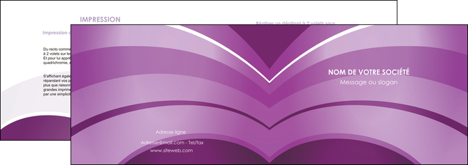 faire depliant 2 volets  4 pages  web design abstrait violet violette MLGI88344