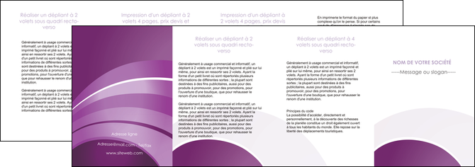 maquette en ligne a personnaliser depliant 4 volets  8 pages  web design abstrait violet violette MLGI88368
