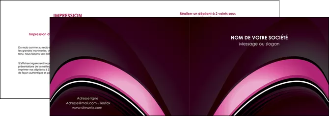 impression depliant 2 volets  4 pages  web design texture contexture structure MLIGLU88646