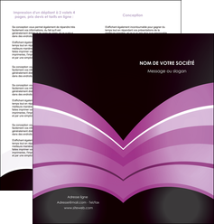 modele en ligne depliant 2 volets  4 pages  web design abstrait violet violette MLIG89178