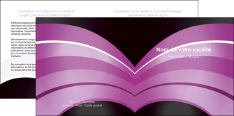 exemple depliant 2 volets  4 pages  web design abstrait violet violette MIFCH89180