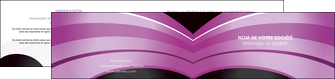 imprimer depliant 2 volets  4 pages  web design abstrait violet violette MIFCH89186