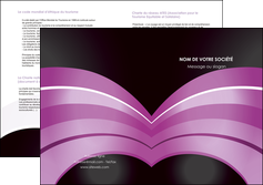 creation graphique en ligne depliant 2 volets  4 pages  web design abstrait violet violette MIF89190
