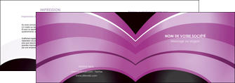 maquette en ligne a personnaliser depliant 2 volets  4 pages  web design abstrait violet violette MIFLU89194