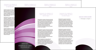 realiser depliant 4 volets  8 pages  web design abstrait violet violette MIFCH89216