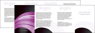 realiser depliant 4 volets  8 pages  web design abstrait violet violette MIF89218