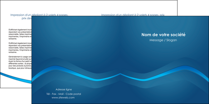 impression depliant 2 volets  4 pages  web design texture contexture structure MLIP90110