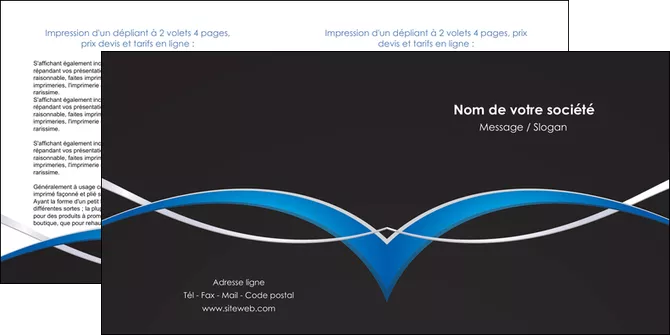 faire modele a imprimer depliant 2 volets  4 pages  reseaux texture contexture structure MLIGLU90868