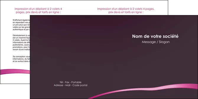 modele depliant 2 volets  4 pages  web design texture contexture structure MLIGLU93830