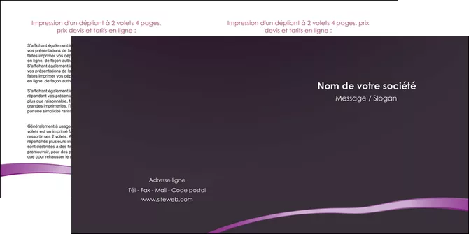 faire modele a imprimer depliant 2 volets  4 pages  web design texture contexture structure MLGI94018