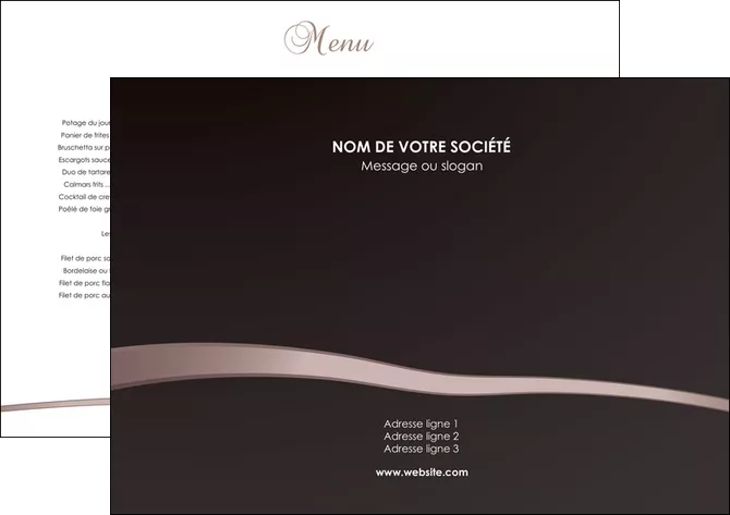 impression set de table metiers de la cuisine menu menu restaurant restauration MIFLU94156