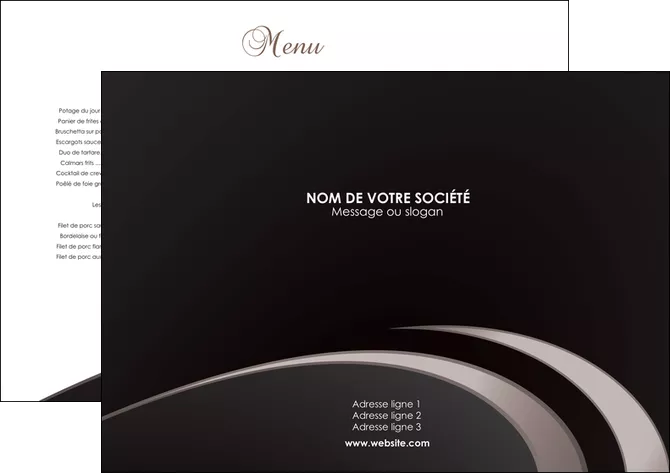 personnaliser modele de set de table metiers de la cuisine menu menu restaurant restauration MIFCH94294