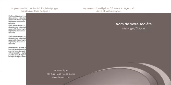 creer modele en ligne depliant 2 volets  4 pages  web design texture contexture structure MIS94524