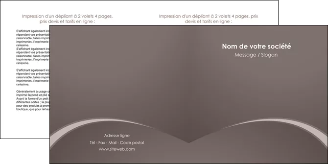 faire depliant 2 volets  4 pages  web design texture contexture structure MIFCH95254
