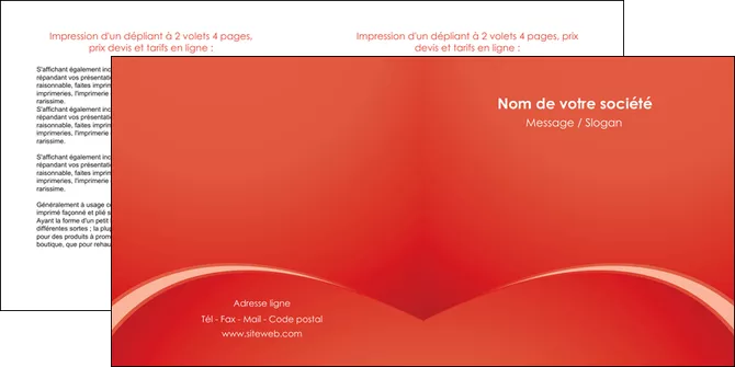 personnaliser modele de depliant 2 volets  4 pages  web design texture contexture structure MIFBE95514
