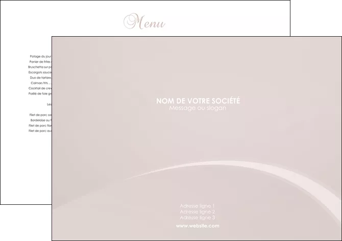 creation graphique en ligne set de table metiers de la cuisine set de table set de table publicitaire restaurant MIFBE95596