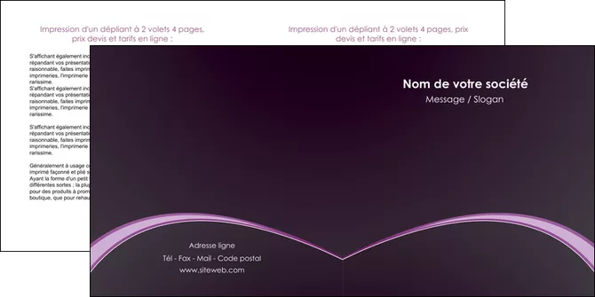 impression depliant 2 volets  4 pages  texture contexture structure MIFCH95878